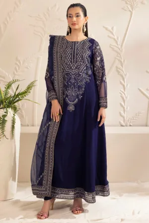 3PC EMBROIDERED CHIFFON LONG DRESS BY MOHAGNI 14