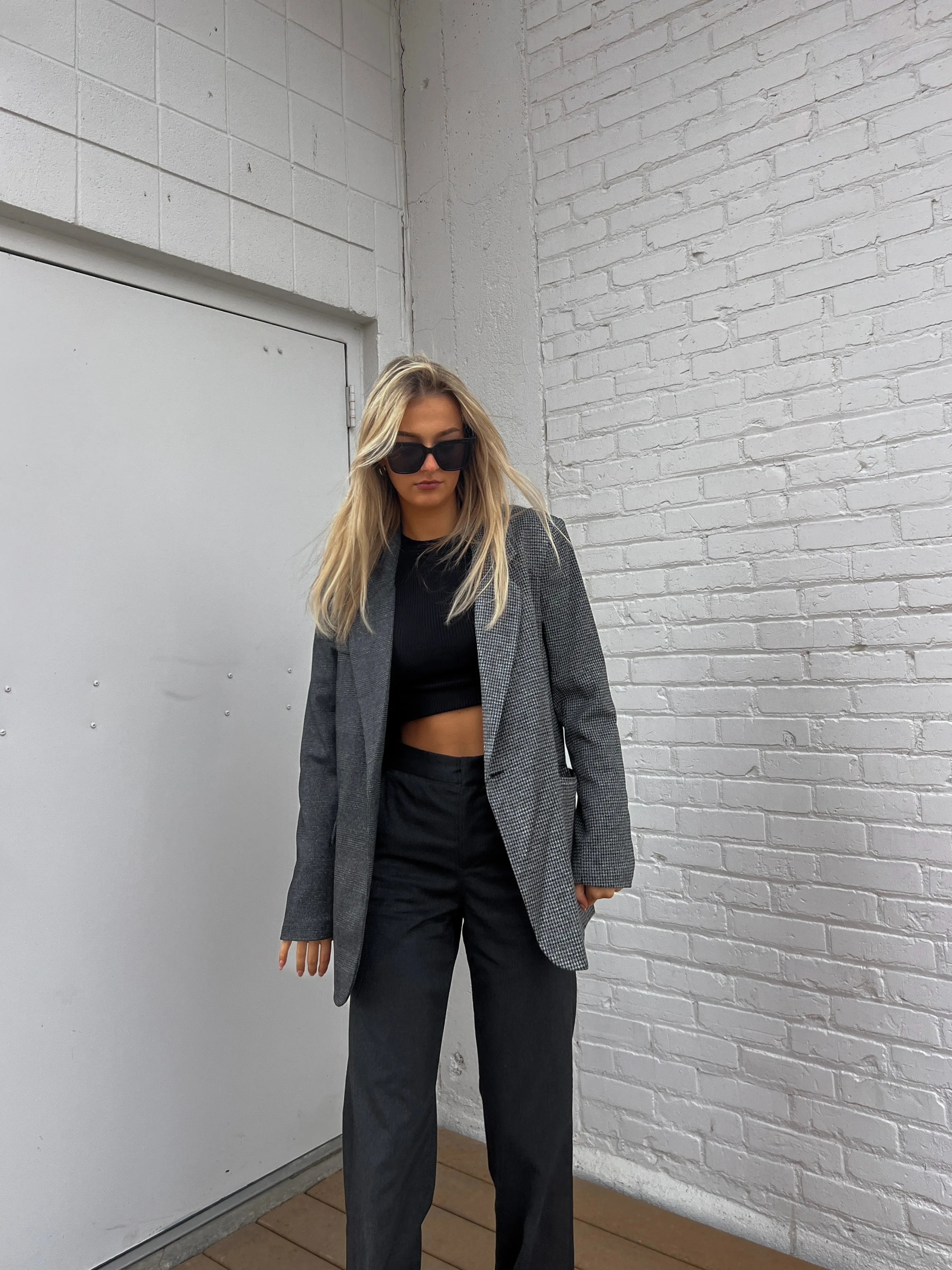Alexis Jacquard Knit Blazer | Glenplaid Houndstooth