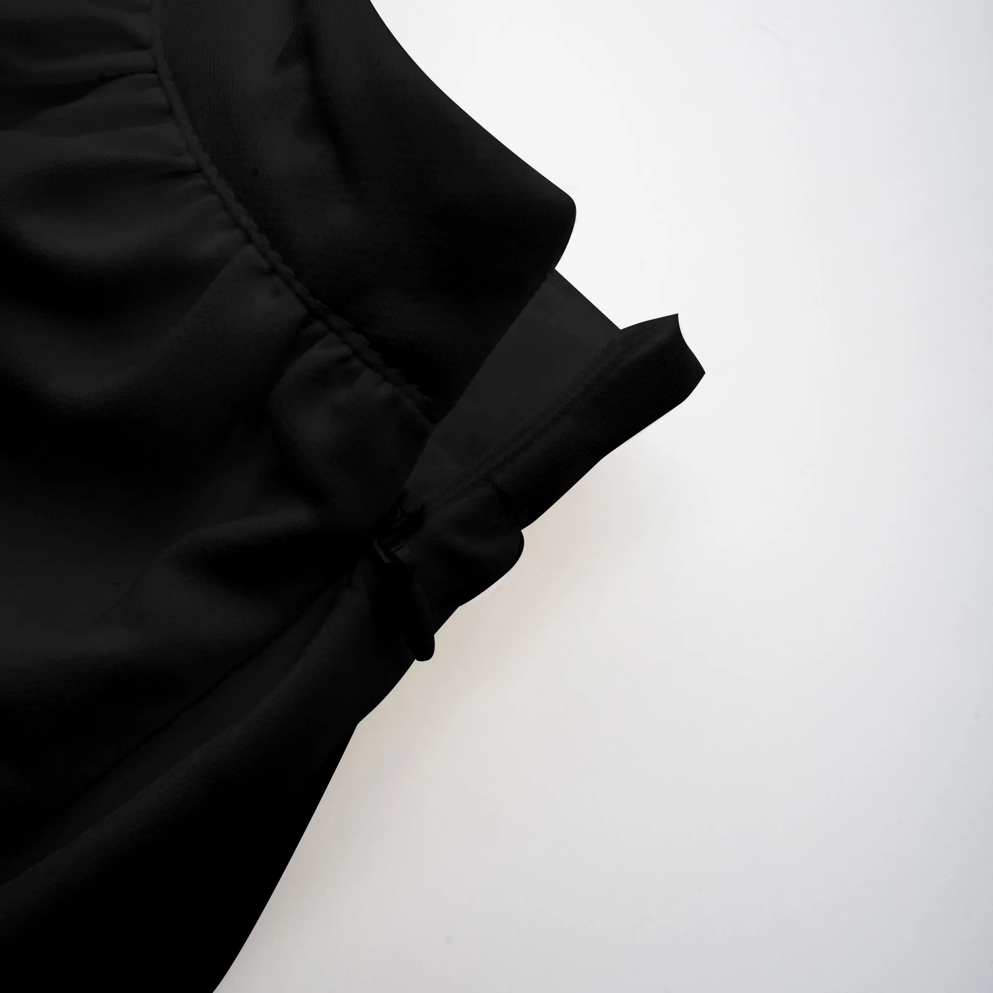 Andrea asymmetric tulle blouse & skirt matching set in Black