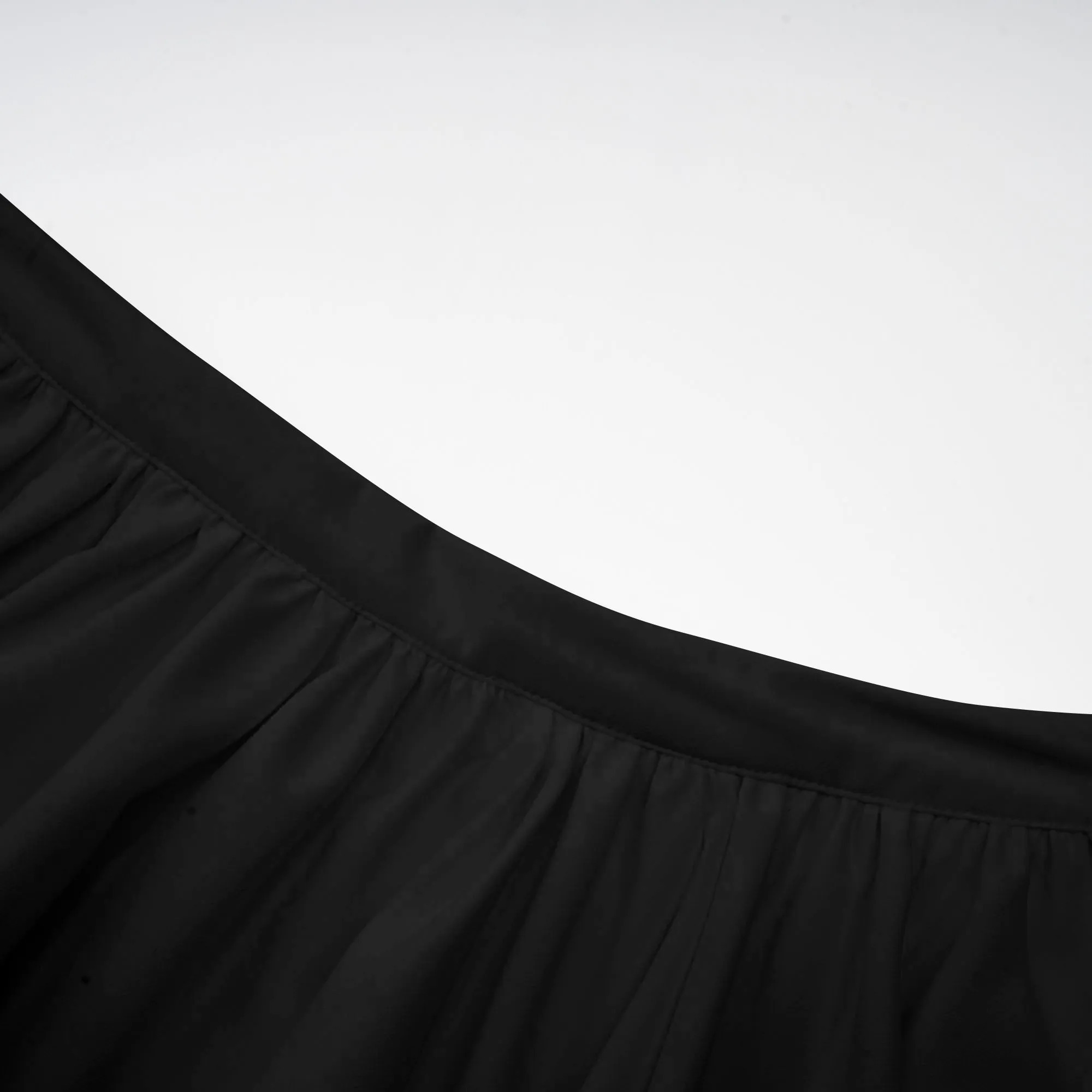 Andrea asymmetric tulle blouse & skirt matching set in Black