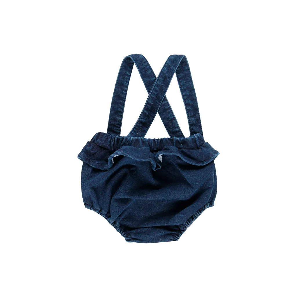 Blue Bloomer Overall Outfit