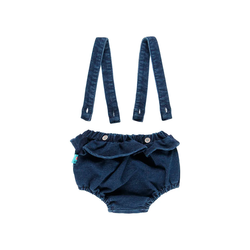 Blue Bloomer Overall Outfit