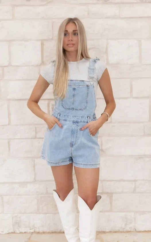 Camryn Ruffle Denim Overalls