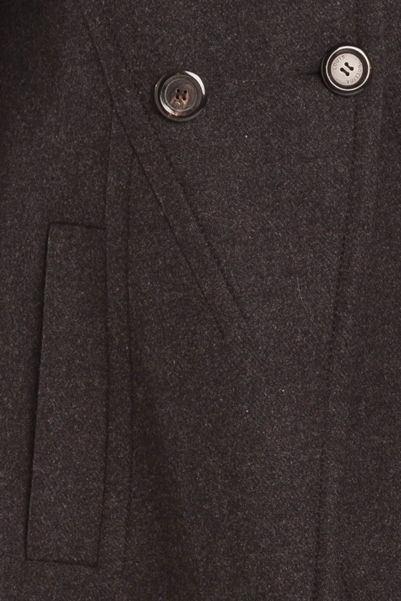 Louis Vuitton - Dark Gray Button Up  Coat - FR 38