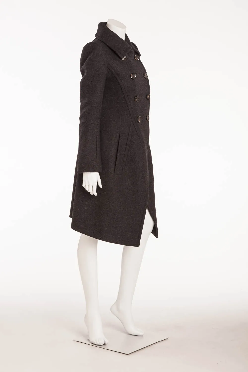 Louis Vuitton - Dark Gray Button Up  Coat - FR 38