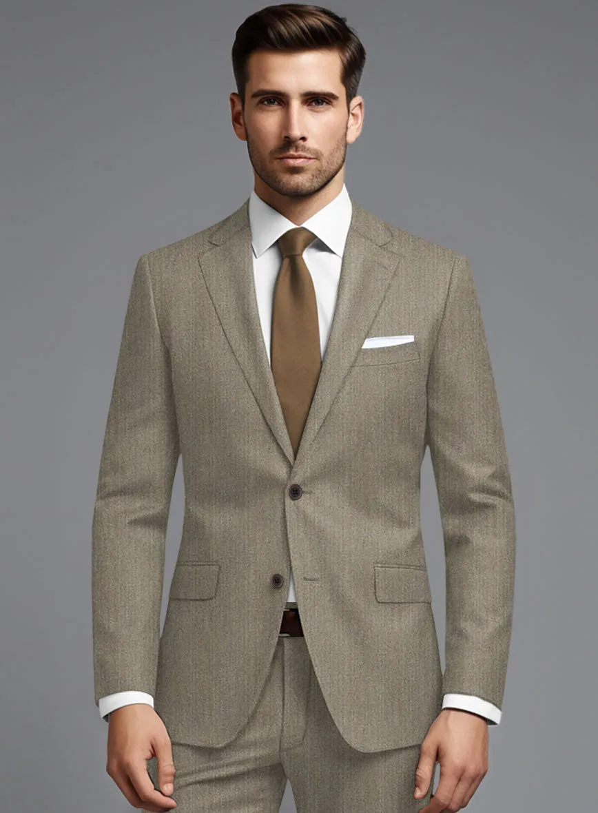 Marco Stretch Dark Beige Wool Jacket