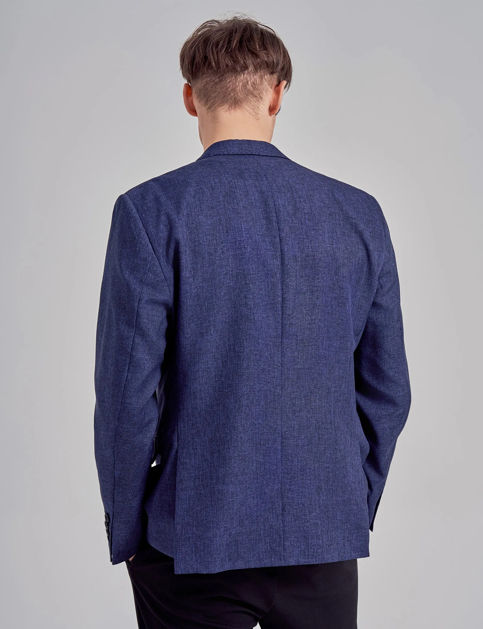 Men's Casual Suit Jacket Sports Coat Business Suit One Button, 020-Navy