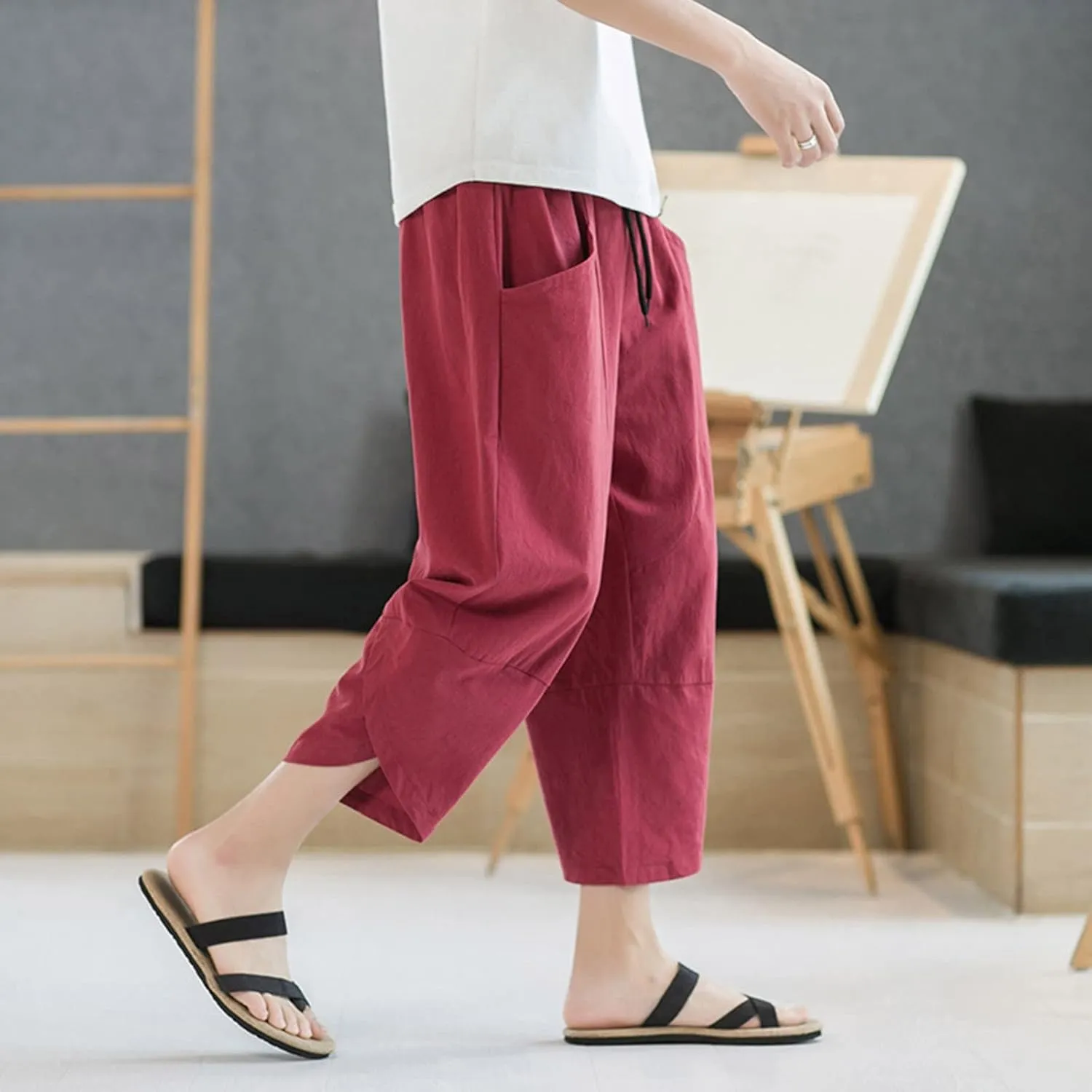 Mens Sweatpants with Pockets Big and Tall Sweatpants Athletic Pants for Men Mens Autumn and Winter High Street Fashion