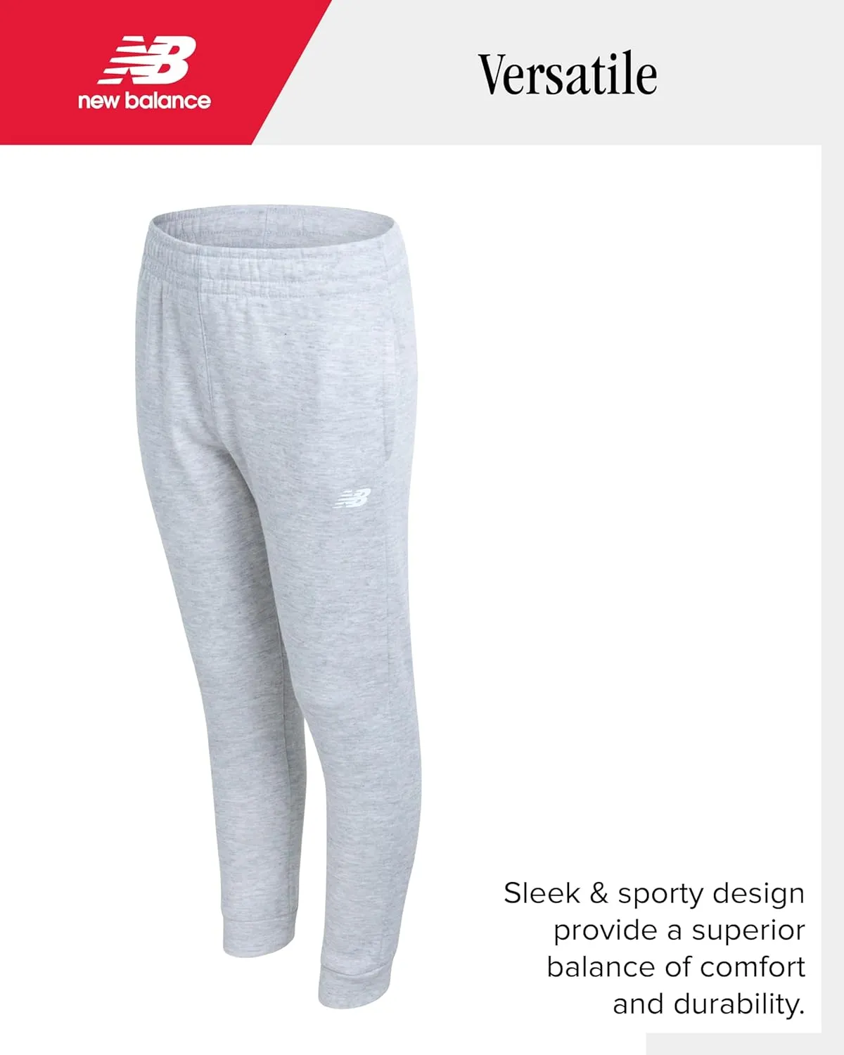 New Balance Boys' Sweatsuit Set - 3 Piece Short Sleeve T-Shirt, Fleece Hoodie Sweatshirt, and Sweatpants (2T-16)