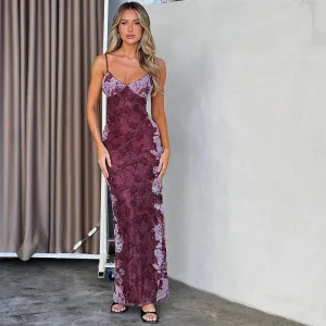 Retro Printing Slip Dress