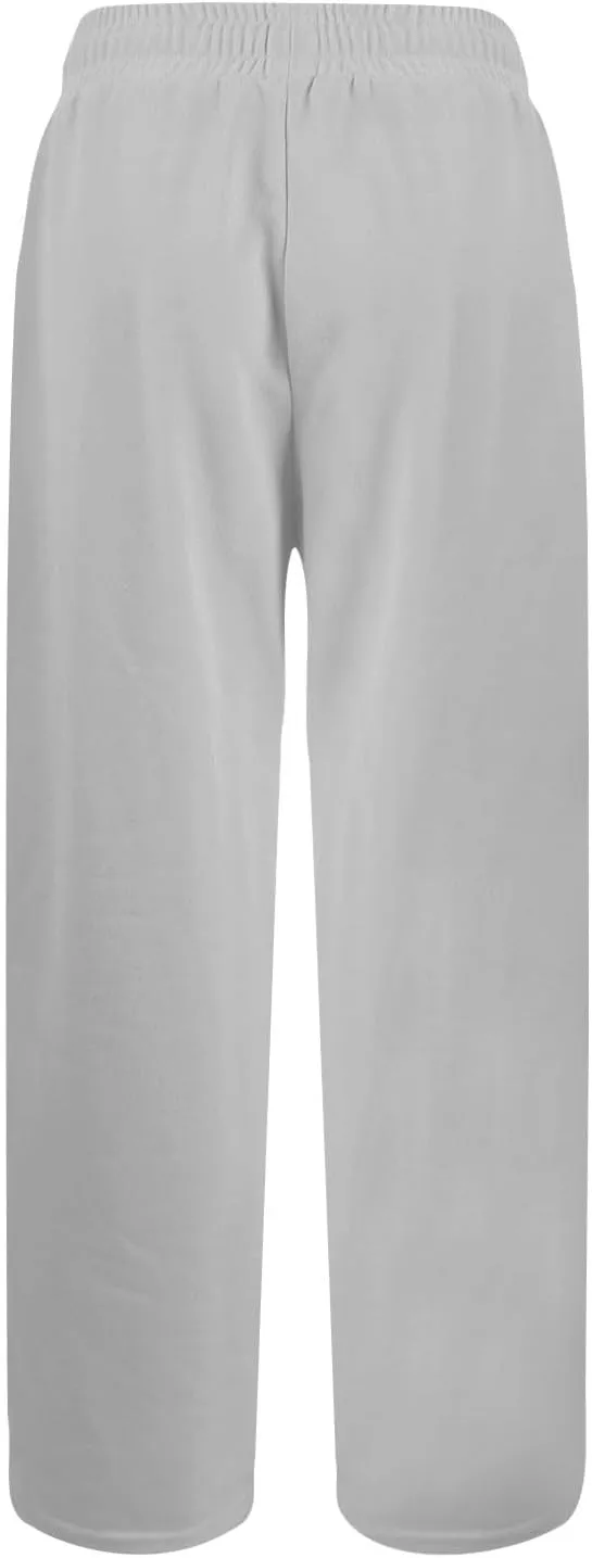 Straight Leg Sweatpants Women Baggy High Rise Elastic Waist Workout Pants with Pockets Stretchy Athletic Pants