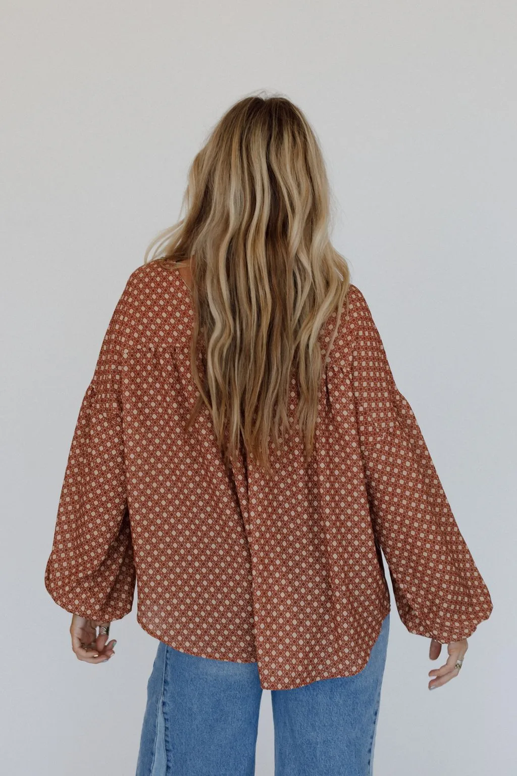 The Nest Kendrix Printed Top - Ginger