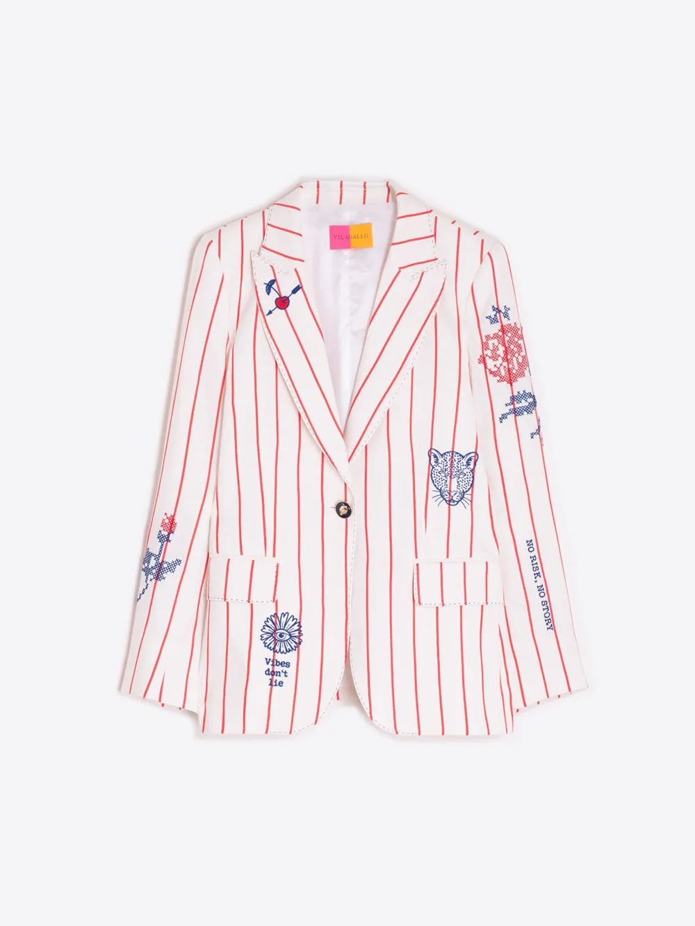Vilagallo Heather Jacket Red Stripes