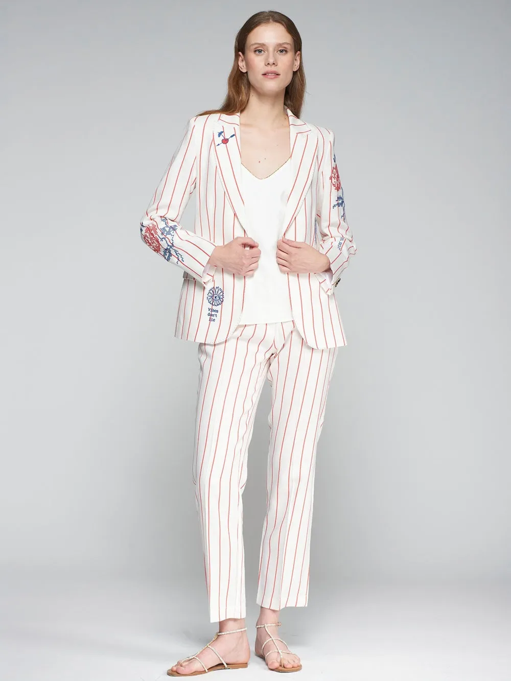 Vilagallo Heather Jacket Red Stripes