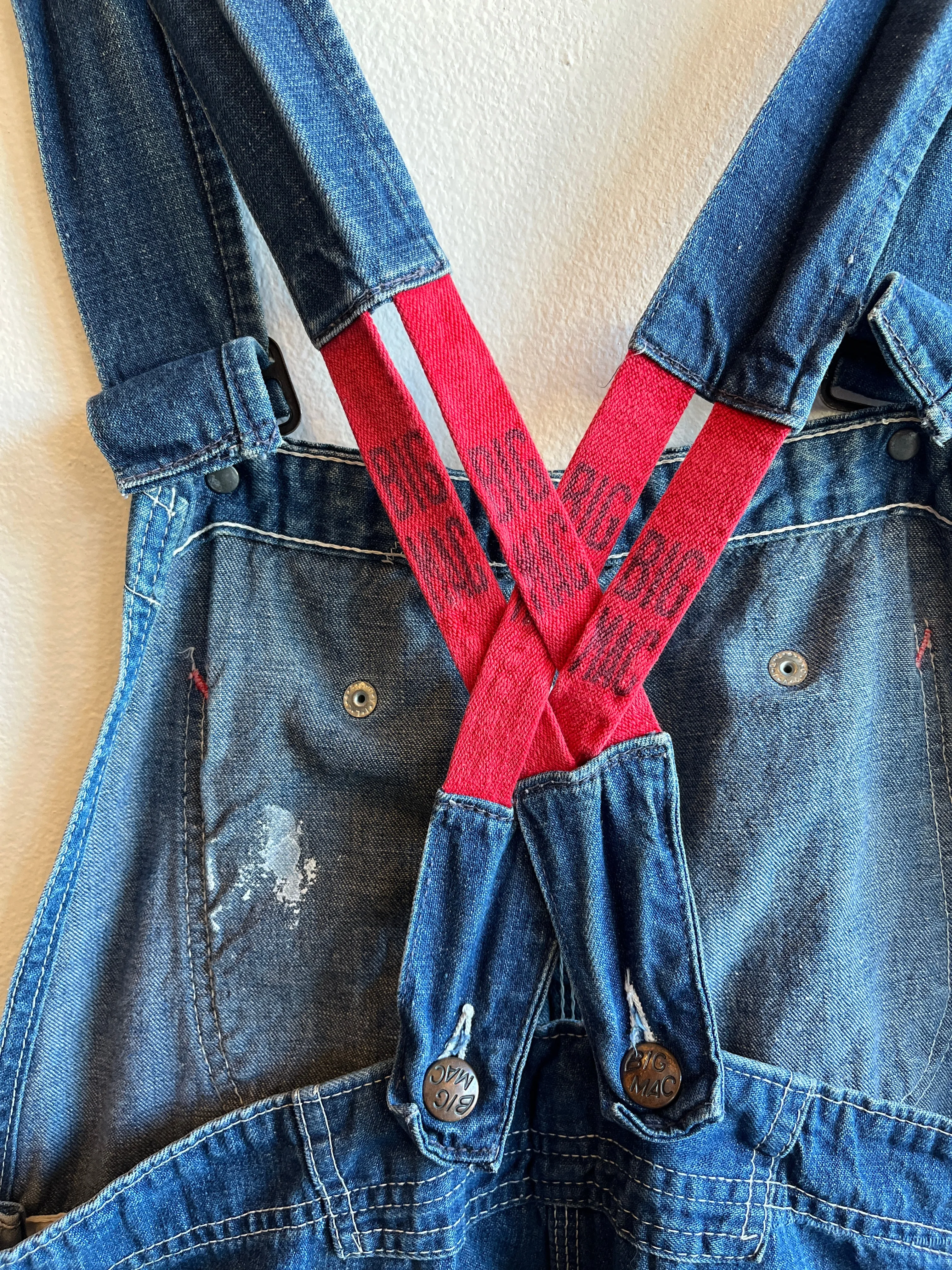 Vintage 1960/1970s Big Mac Lowback Denim Overalls