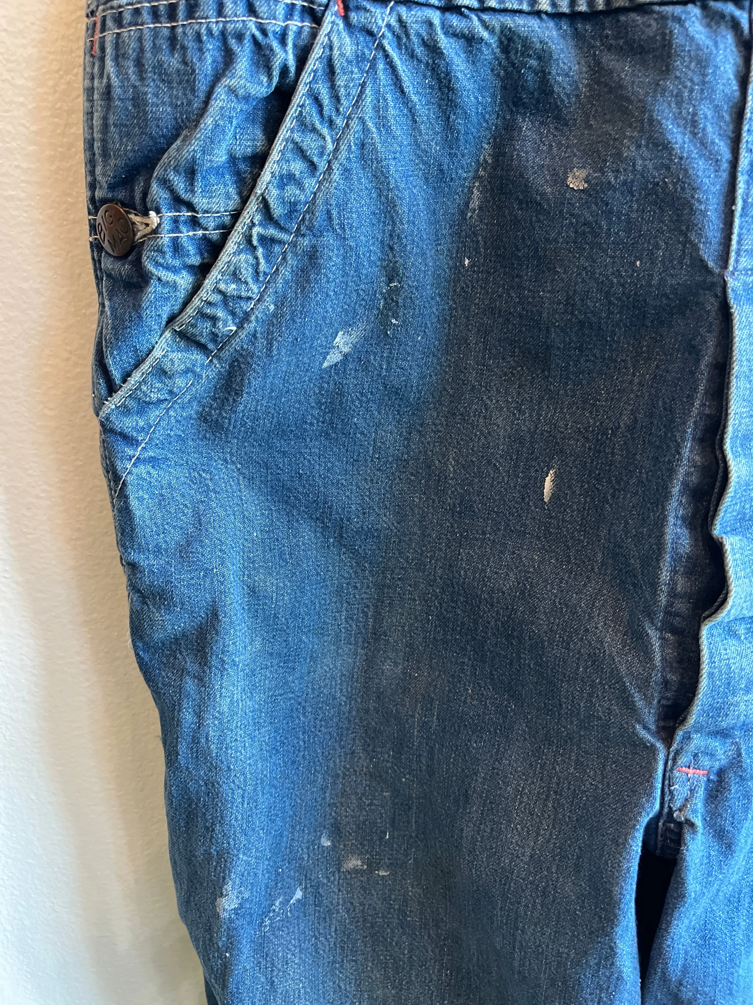 Vintage 1960/1970s Big Mac Lowback Denim Overalls