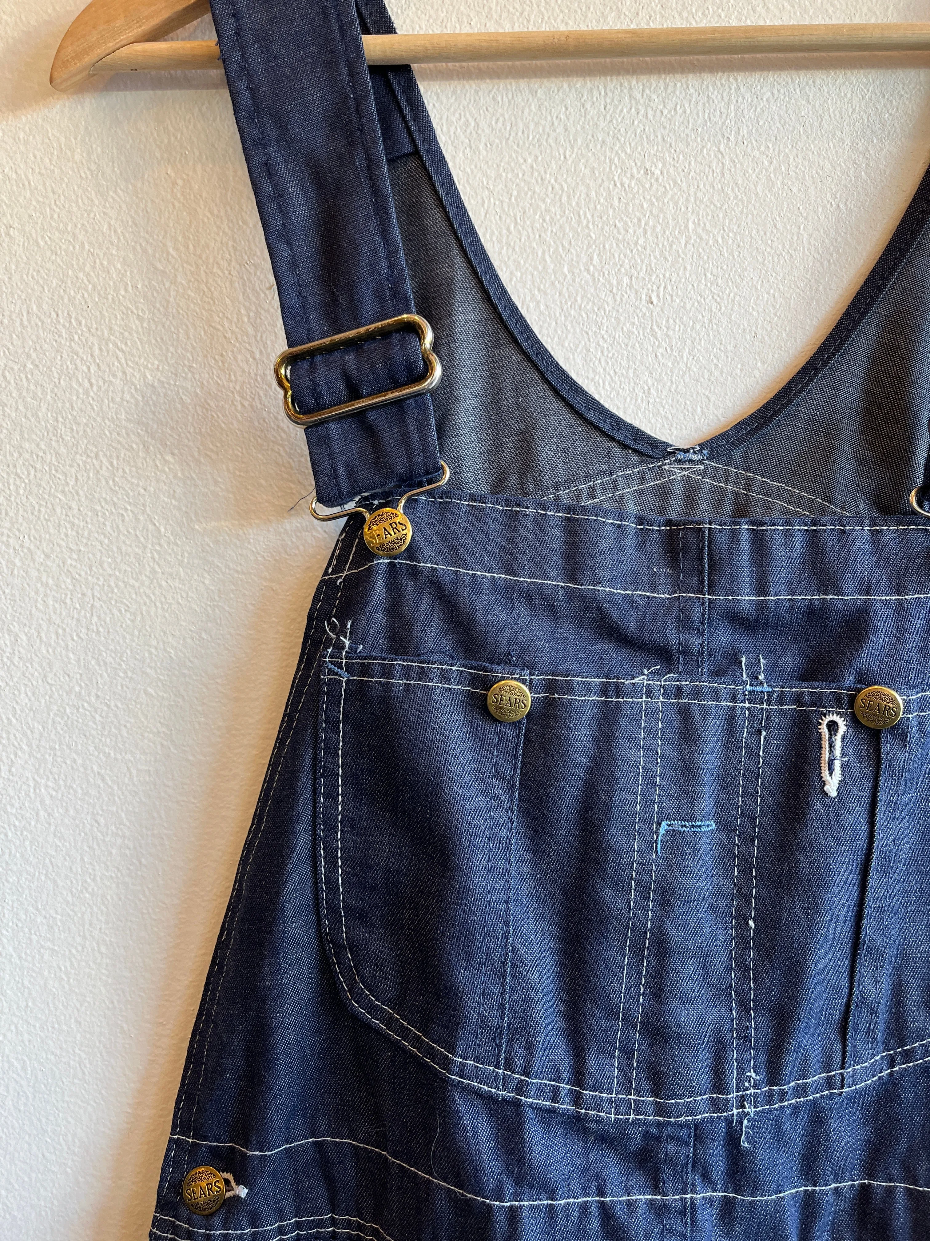 Vintage 1960/1970s Sears Denim Overalls