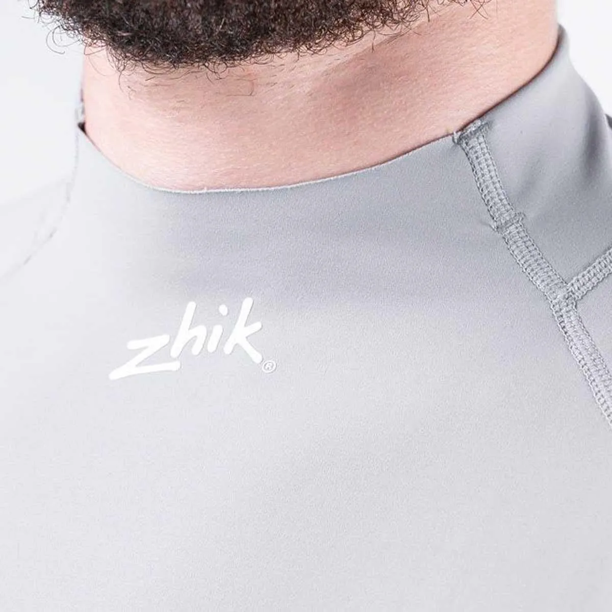 Zhik Mens Short Sleeve Spandex Rash Vest Top - Platinum