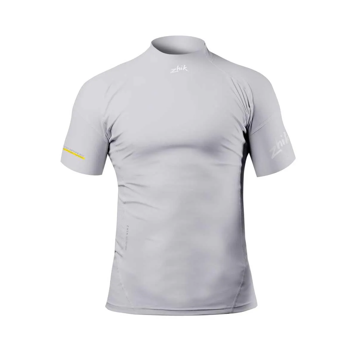 Zhik Mens Short Sleeve Spandex Rash Vest Top - Platinum