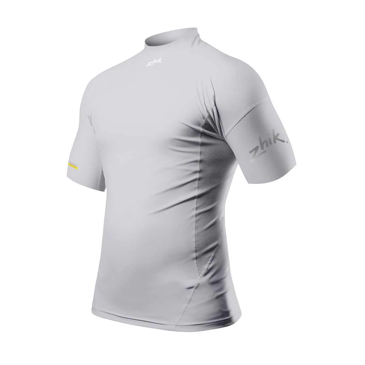 Zhik Mens Short Sleeve Spandex Rash Vest Top - Platinum