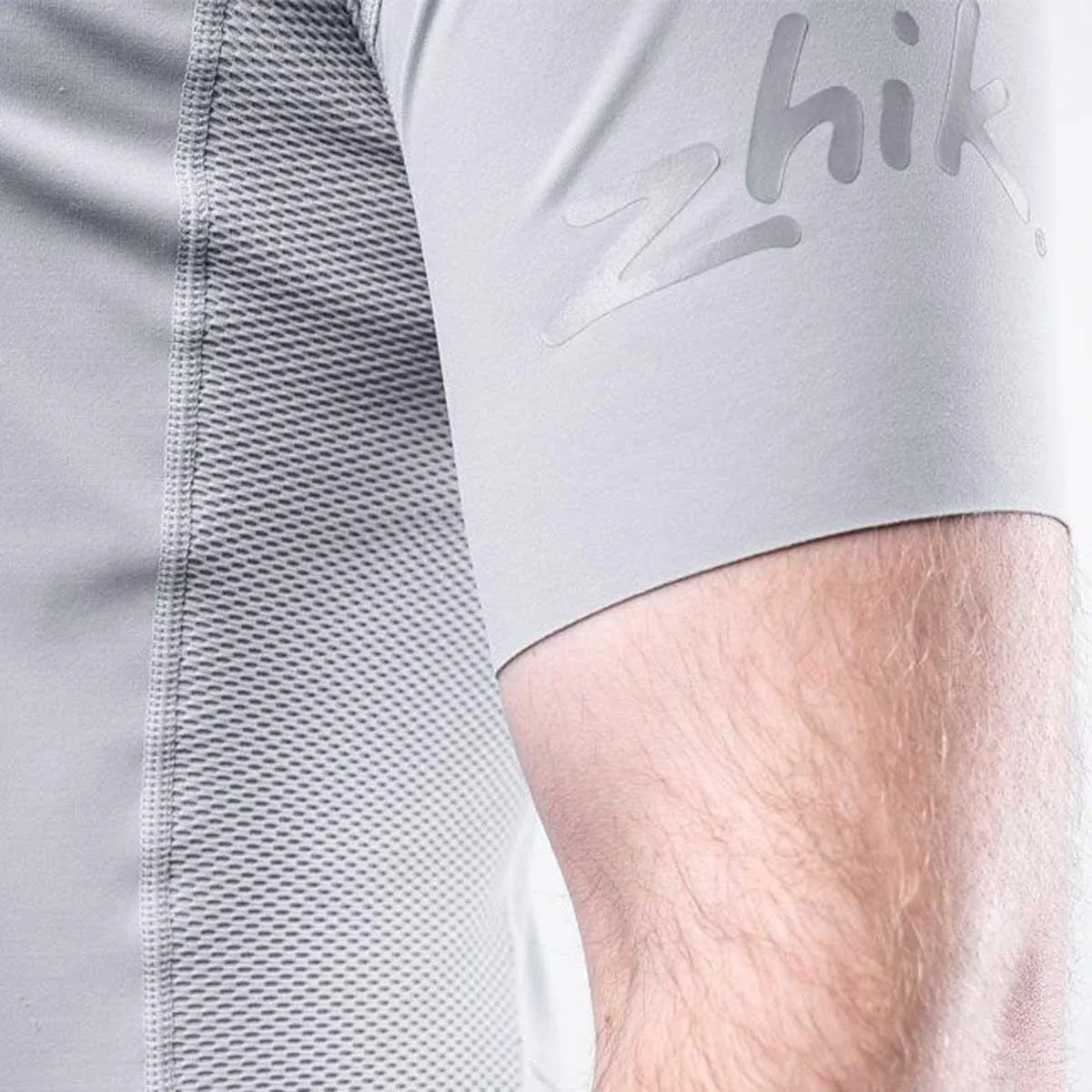 Zhik Mens Short Sleeve Spandex Rash Vest Top - Platinum